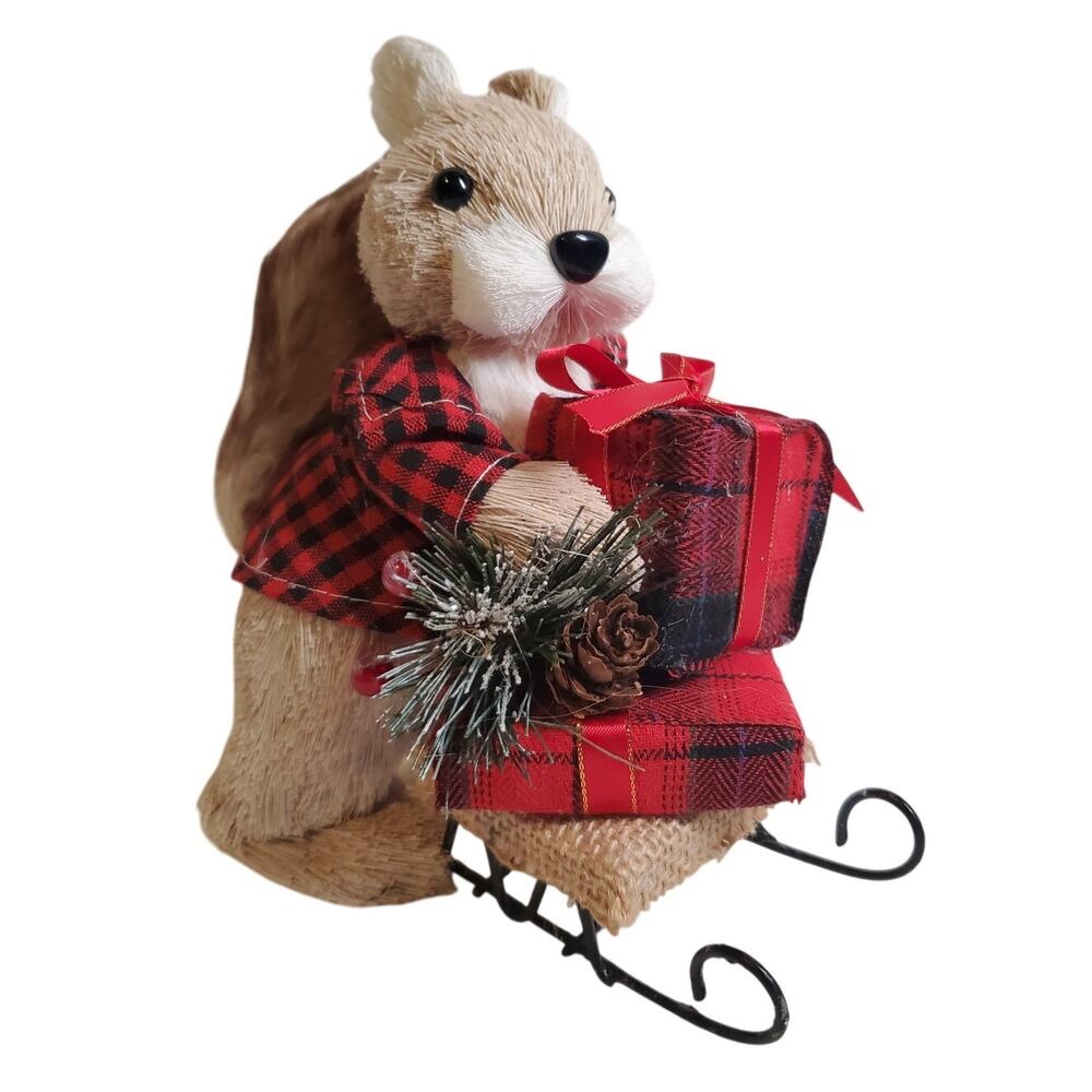 North Pole Squirrel Figure - 7"